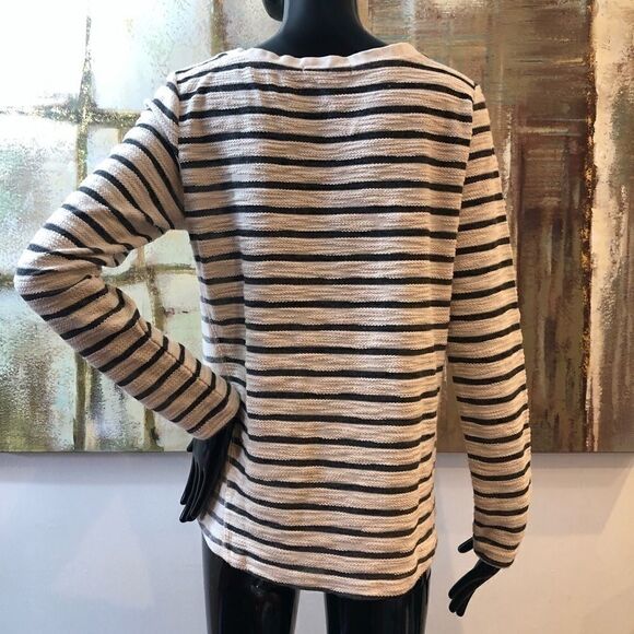 Grifflin Paris Striped Textured Top Size Large - Picture 4 of 5